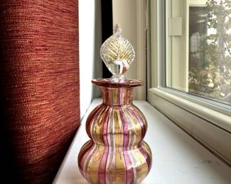 C66 - $20. Vintage Murano Glass Perfume Bottle. 