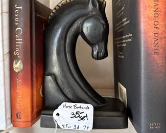 C55 - $35. PAIR of Horse Bookends. 