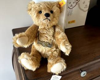 C56 - $125. Steiff 1902-2002 Anniversary Edition Bear - genuine Mohair. With Tag & Ear Tag. 