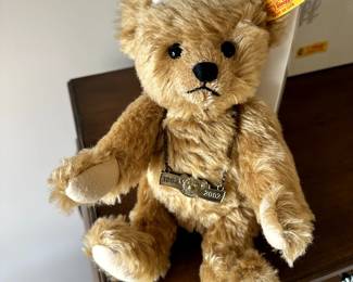C56 - $125. Steiff 1902-2002 Anniversary Edition Bear - genuine Mohair. With Tag & Ear Tag. 