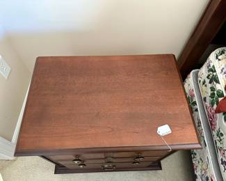 C6 - $60. Single Broyhill Nightstand. Measures 25.5" wide x 17" deep x 25.5" tall. Drawers Slide Easily!