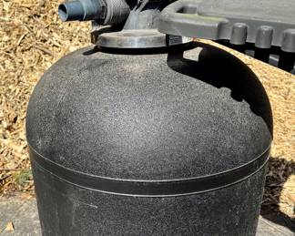 Swimming pool filter.  Also pool ladder and chemicals