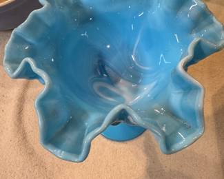 Blue and white slag