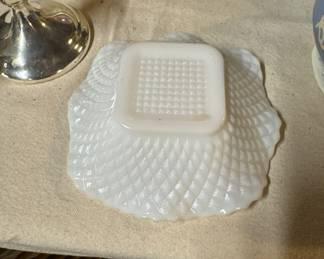 Hobnail milk glass