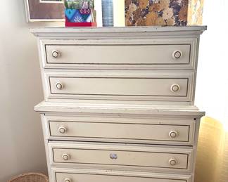 Upright Tall White Dresser