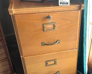 Oak File Cabinet