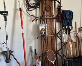 Flexible Flyer Sled, Weed Wacker Tools