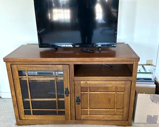 Roku TV, VCR, TV stand Cabinet