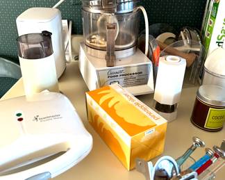 Food Processor, Pizzelle Maker