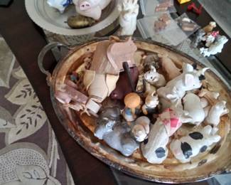 Variety of collectible pigs