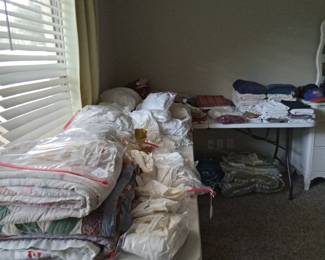 Lots of linen including some vintage