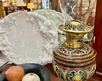 Antique Majolica Lantern