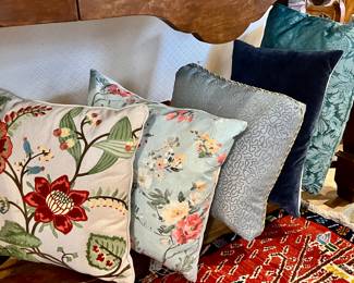 Collection of Decorative Down and Pilyfill Pillows 