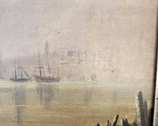Antique Seascape oil painting