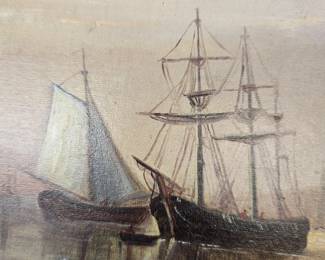 Antique Seascape oil painting
