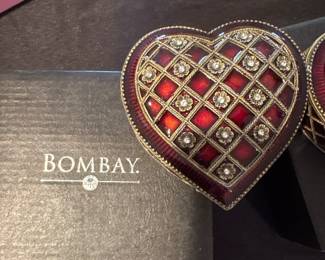 Vintage Shaped Heart Trinket Box - Bombay 