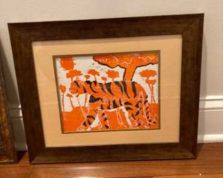 Tiger painting framed 