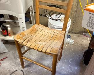 Primitive Bentwood Slat seat Chair 