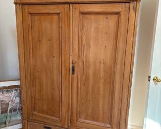 antique pine wardrobe 