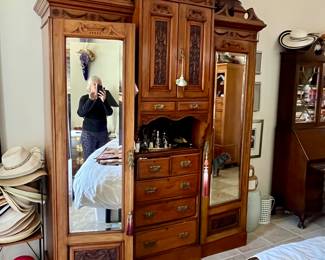 Super nice armoire. Looks to be c. 1890s