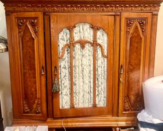 This might be Viennese 1890s? Matching desk. Excellent vintage condition.