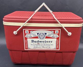 Vintage 1960s Red Budweiser Igloo Ice Chest