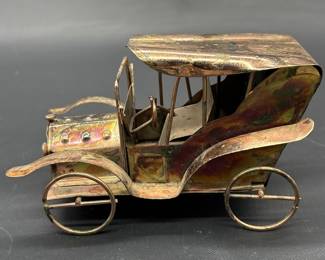 Tin Copper-Color Old Timer Car Music Box