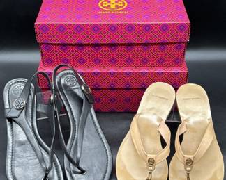 2- Pair Tory Burch Sandals, Size 9