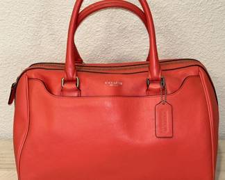Authentic Coach Coral Leather Satchel Handbag