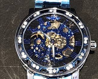 Transparent Gear Movement Men's Skeleton Watch