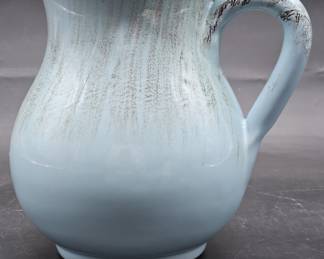 Italian Majolica Blue Speckled Pitcher, 1/2