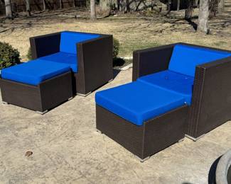 Ohana Depot Matching Outdoor Chairs w/ Ottomans