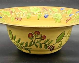 Tuscan Yellow Wide Rim & Deep Fruit / Salad Bowl