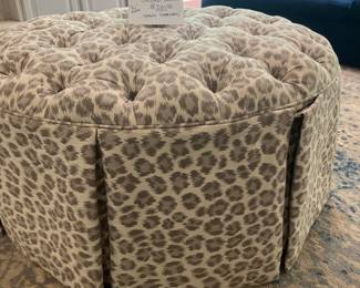 Ballard designs custom ottoman shelves underneath