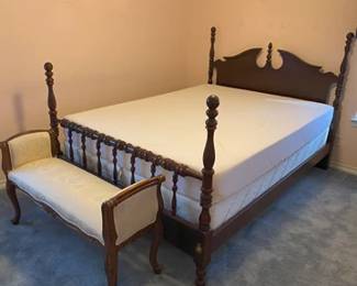 Queen Bed and Footboard Bench