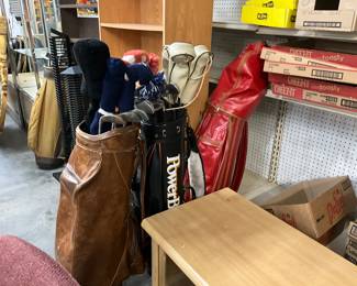 Gold Clubs & Bags