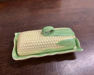 Ceramic Corn Cob Shaped Butter Dish Japan