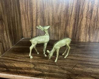 Brass Deer Figurines