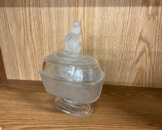 "Westward Ho" Covered Candy Dish by Gillinder & Sons 1870's