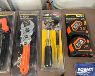 Klein Tools Adjustable Wrenches & Klein Tools Multi Bit Driver Set & 2 Pack Tape Measure