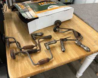 Vtg Hand Crank Drills