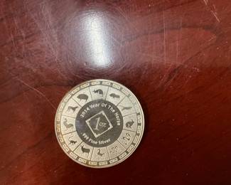 2014 Year of the Horse 1 oz Fine Silver Round