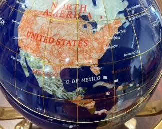 Blue Lapis Globe w/Gold Stand