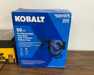 Kobalt Pro Retractable Hose Reel with Premium Rubber Hose