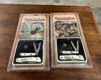 Remington Cutlery Limited Edition Duck & Turkey Tins Collector Gift Sets w/2 Pocket Knives