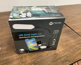 Ottlite LED Desk Light w/Multi Device Charging Station