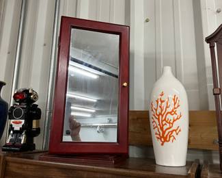Robot Toy - Wood & Mirror Jewelry Box - Ceramic Coral Pattern Vase