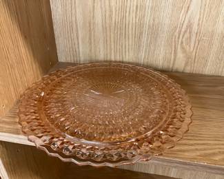 Jeanette Pink Depression Glass Serving Platter