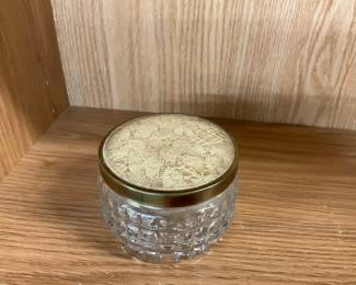 Clear Glass Vanity Jar/Trinket Jar