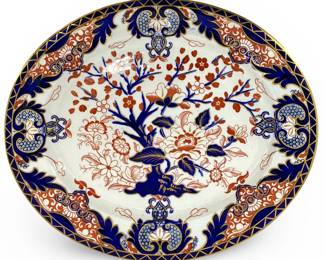 Antique Royal Crown Derby Kings Imari Platter
